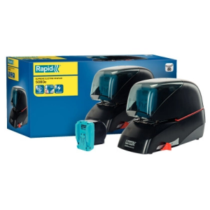 Grapadora rapid electrica 5080e capacidad 80 hojas color negro usa grapas 5080e
