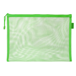 Bolsa zipper bag liderpapel poliester transpirable multiusos din a4 verde pastel