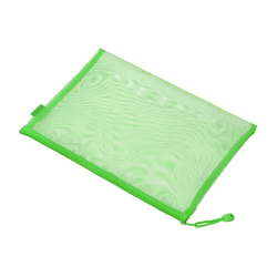 Bolsa zipper bag liderpapel poliester transpirable multiusos din a4 verde pastel