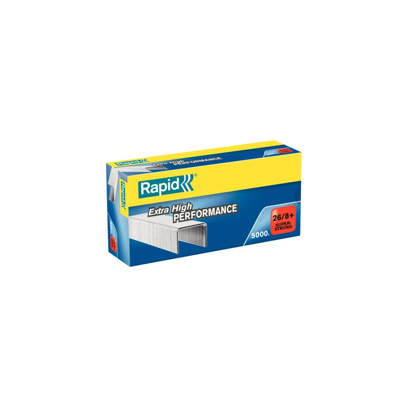 Grapas rapid n 26/8+ strong galvanizada caja de 5000 unidades