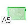 Bolsa zipper bag liderpapel poliester transpirable multiusos din a5 verde pastel