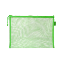 Bolsa zipper bag liderpapel poliester transpirable multiusos din a5 verde pastel