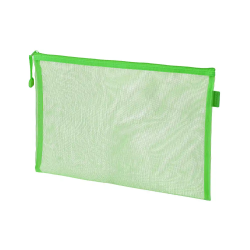 Bolsa zipper bag liderpapel poliester transpirable multiusos din a5 verde pastel
