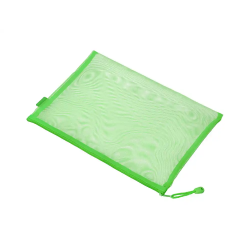 Bolsa zipper bag liderpapel poliester transpirable multiusos din a5 verde pastel