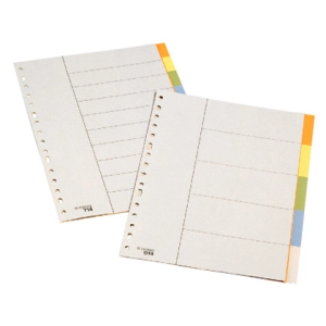 Separador esselte polipropileno juego de 10 separadores folio multitaladro