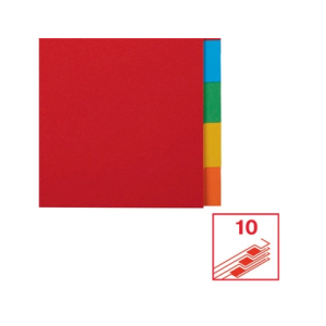 Separador esselte cartulina juego de 10 separadores folio multitaladro