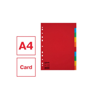 Separador esselte cartulina juego de 10 separadores folio multitaladro