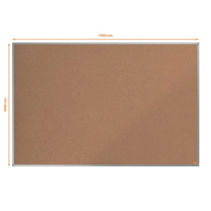 Tablero de anuncios nobo essence corcho marco aluminio 1500x1000 mm