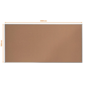 Tablero de anuncios nobo essence corcho marco aluminio 2000x1000 mm