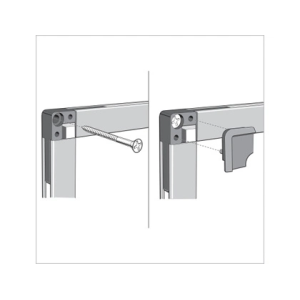 Tablero de anuncios nobo essence corcho marco aluminio 1200x900 mm