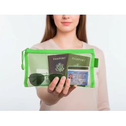 Bolsa zipper bag liderpapel poliester transpirable multiusos ticket 230x115 mm verde pastel