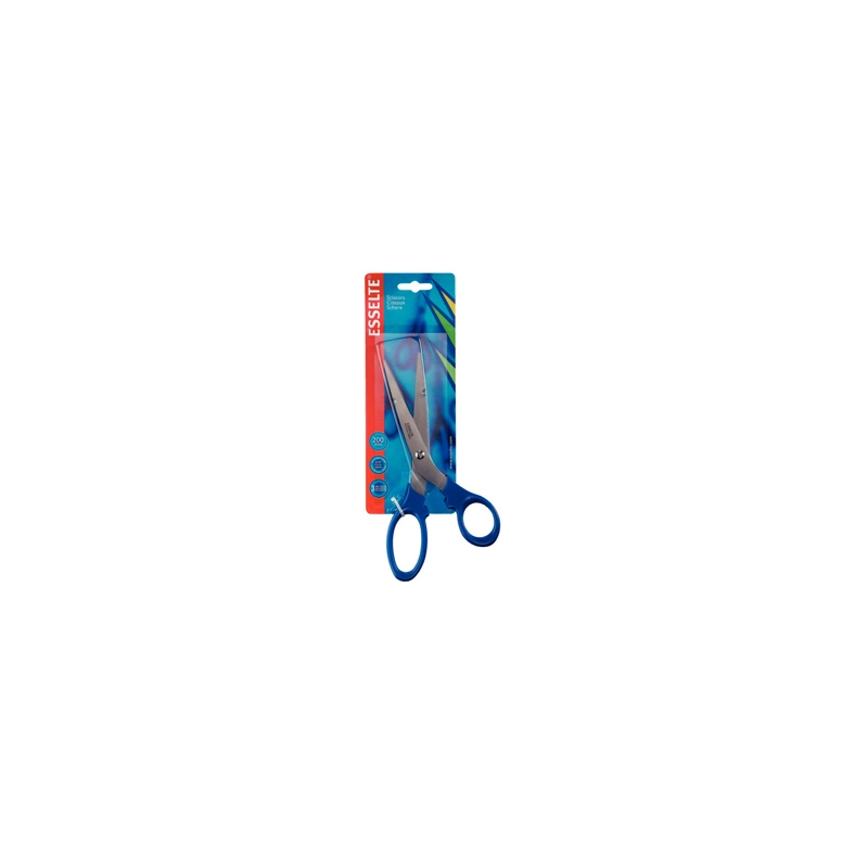 Tijera esselte gama premiun 200 mm acero inoxidable mango ergonomico color azul