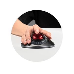 Raton kensington orbit optico trackball inalambrico con anillo desplazamiento color blanco