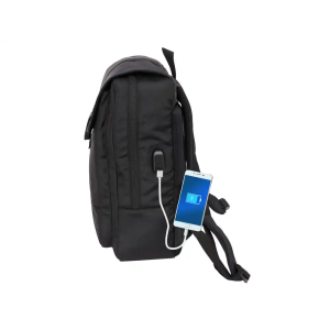 Mochila safta con solapa portatil 13,3''+usb f.c. barcelona premium black 120x290x390 mm