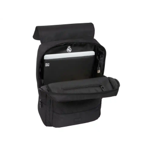 Mochila safta con solapa portatil 13,3''+usb real madrid premium 120x290x390 mm