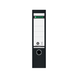 Archivador de palanca leitz co2 neutral carton jaspeado 180 din a4 lomo 80 mm negro