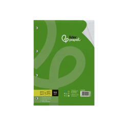 Recambio liderpapel a4 100 hojas 100gr cuadro 5mm con margen 4 taladros