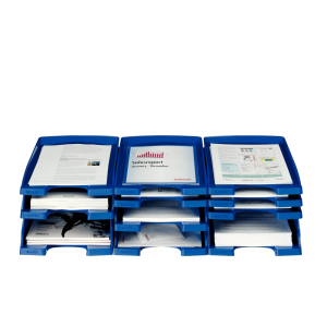 Bandeja sobremesa leitz plus slim color negro