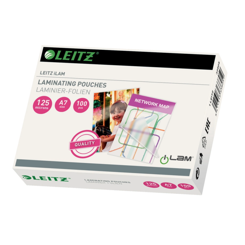Bolsa de plastificar leitz din a7 125 mc caja de 100 unidades