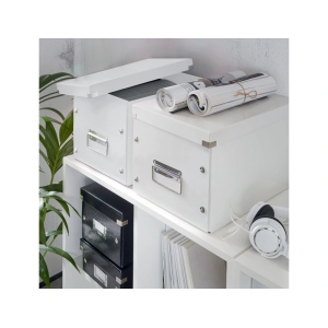 Caja almacenamiento leitz click & store cubica grande color blanco 320x360x310 mm