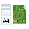 Recambio liderpapel a4 100 hojas 100gr pauta 3,5mm con margen 4 taladros