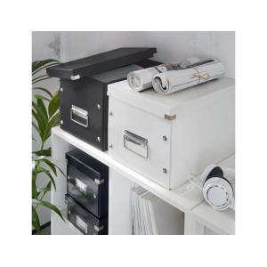 Caja almacenamiento leitz click & store cubica grande color negro 320x360x310 mm