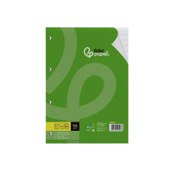 Recambio liderpapel a4 100 hojas 100gr pauta 3,5mm con margen 4 taladros