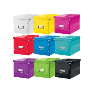 Caja almacenamiento leitz click & store cubica grande color negro 320x360x310 mm