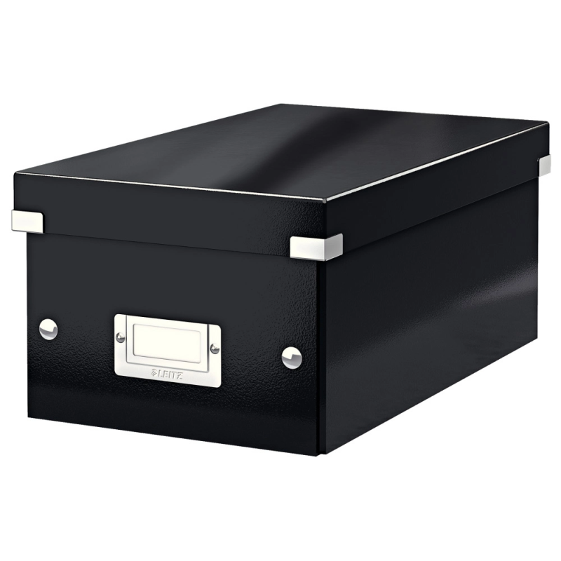 Caja almacenamiento leitz click & store dvd box color negro 206x147x352 mm