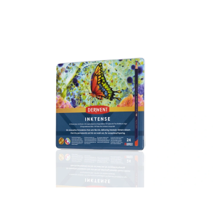 Lapices de colores derwent inktense caja metalica 24 unidades colores surtidos