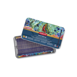 Lapices de colores derwent inktense caja metalica 36 unidades colores surtidos