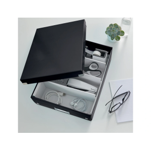 Caja almacenamiento leitz click & store mediana color negro 280x100x370 mm