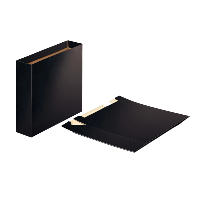 Caja archivador esselte carton brillante din a4 75mm color negro