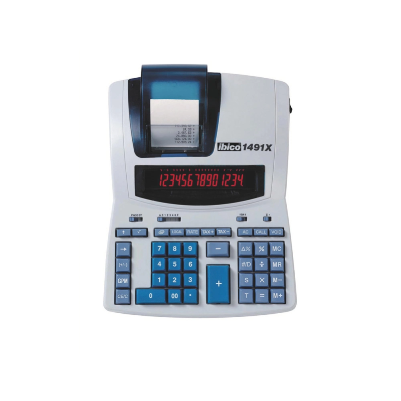 Calculadora ibico 1491x impresora pantalla lcd papel 57 mm 14 digitos