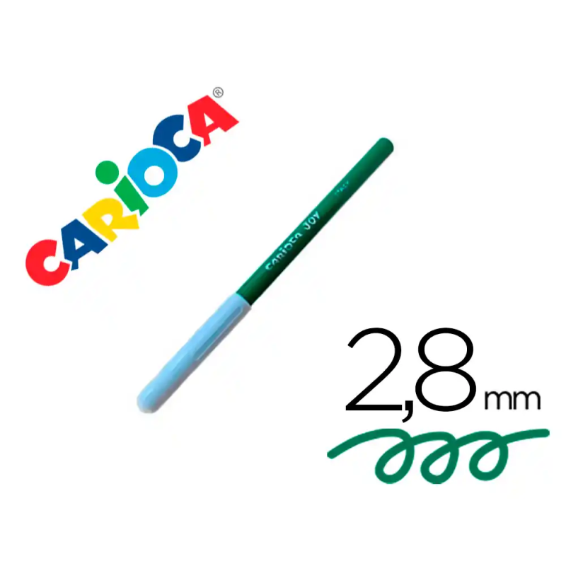 Rotulador carioca joy punta fina 2,8 mm lavable color verde