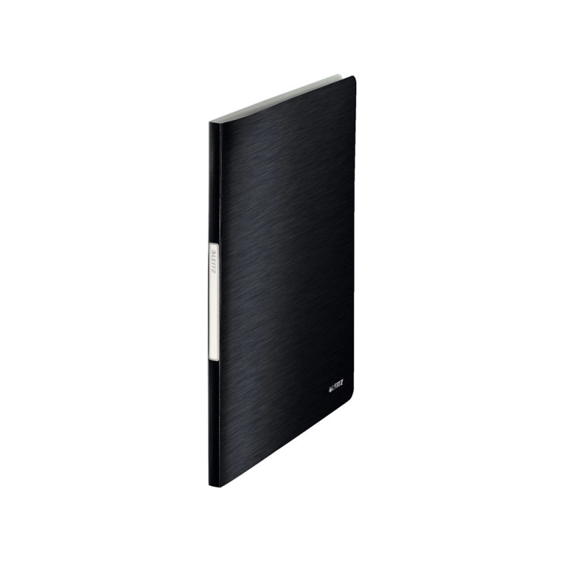 Carpeta leitz style escaparate din a4 40 fundas polipropieno negro satinado