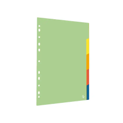 Separador liderpapel polipropileno juego de 5 separadores a4 multitaladro 500 micras