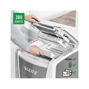 Destructora de documentos leitz iq auto+ office 300 p5 blanca
