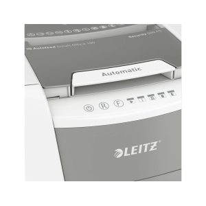 Destructora de documentos leitz iq auto+ para pequeña oficina 100 p5 blanca