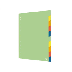 Separador liderpapel polipropileno juego de 10 separadores a4 multitaladro 500 micras