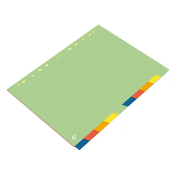 Separador liderpapel polipropileno juego de 10 separadores a4 multitaladro 500 micras