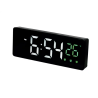 Reloj q-connect sobremesa digital con temperatura 3 alarmas control de voz 160x60x25mm