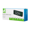 Reloj q-connect sobremesa digital con temperatura 3 alarmas control de voz 160x60x25mm