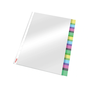 Funda multitaladro esselte con pestañas din a4 polipropileno cristal con refuerzo 85 mc pack de 12