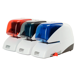 Grapadora electrica rapid 5050e capacidad 50 hojas usa casette grapas 5050e color azul