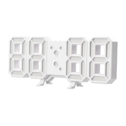 Reloj q-connect de pared digital con temperatura 3 alarmas control de sonido 220x40x87 mm