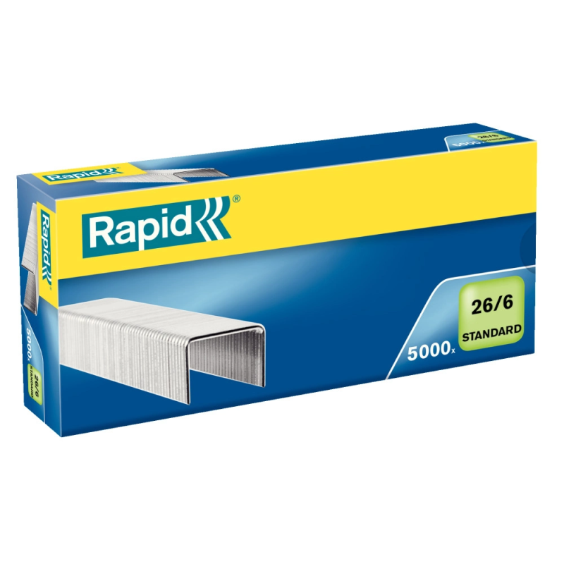 Grapas rapid 26/6 standard galvanizada caja 5000 unidades