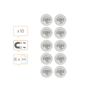 Iman para sujecion nobo 32 mm transparente 32 mm pack de 10 unidades