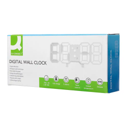 Reloj q-connect de pared digital con temperatura 3 alarmas control de sonido 220x40x87 mm