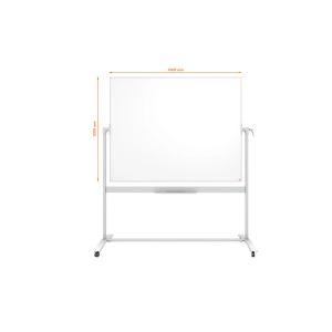 Pizarra blanca nobo classic acero vitrificado movil 150x120 cm